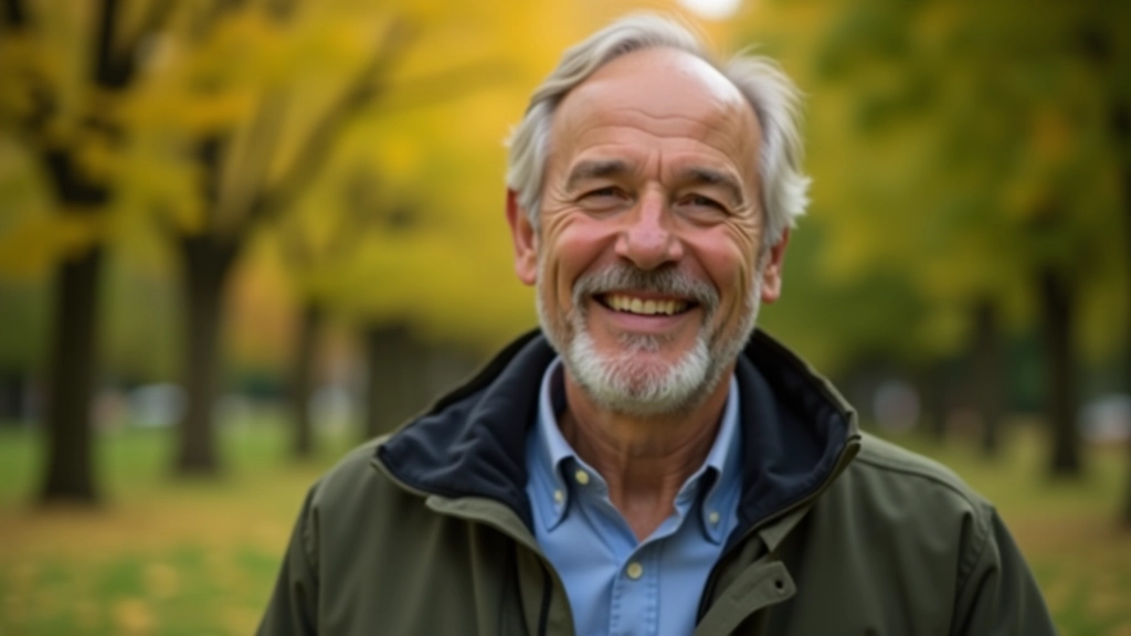 Homem mais velho e neto a caminhar juntos num parque, árvores verdes ao fundo