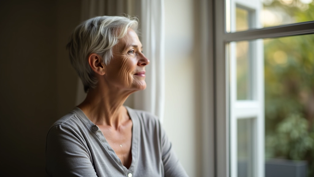 Pessoa a refletir numa janela